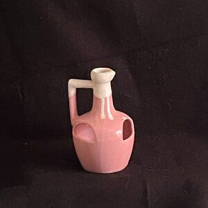 🎉🎉Last Chance🎉🎉Vintage Studio Pottery Pink & White Vase/Planter/Candle Holder